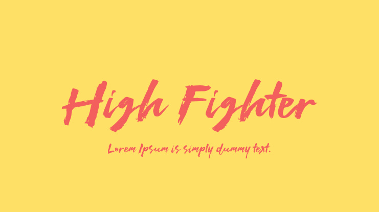 High Fighter Font