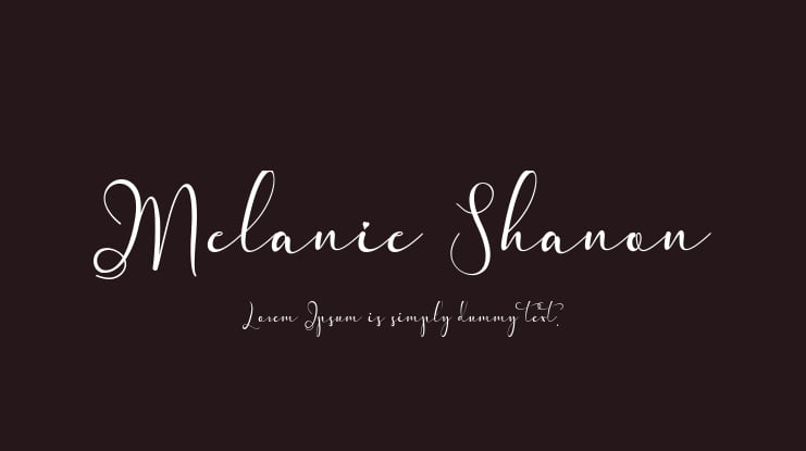 Melanie Shanon Font