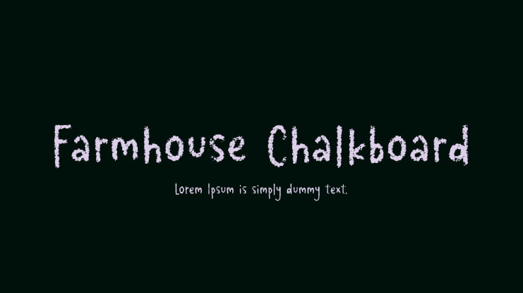 Farmhouse Chalkboard Font