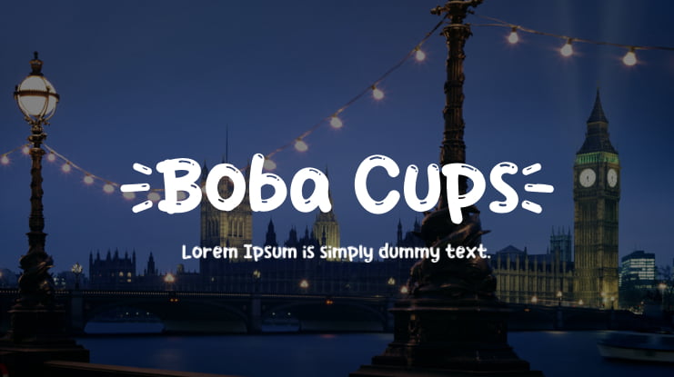 Boba Cups Font