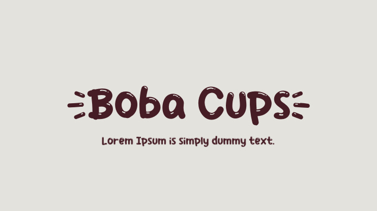 Boba Cups Font