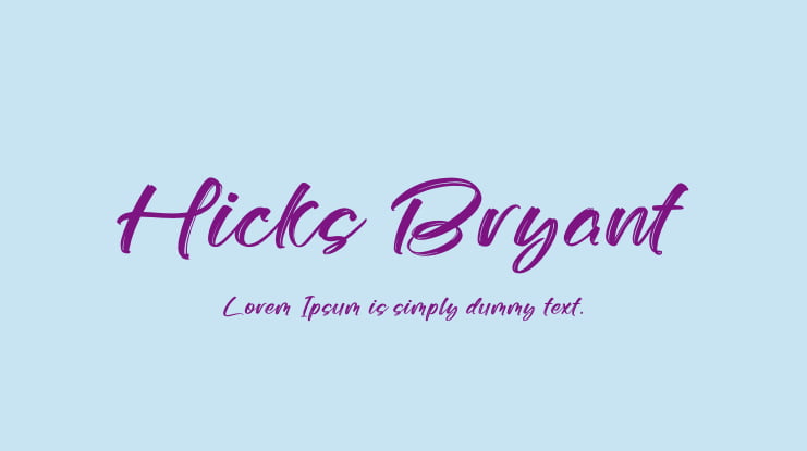 Hicks Bryant Font
