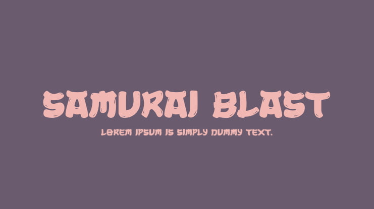 Samurai Blast Font