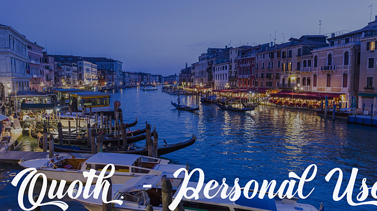 Quoth - Personal Use Font