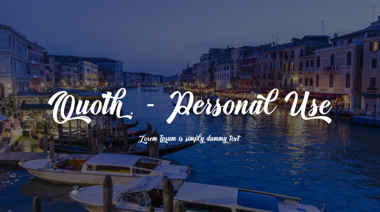 Quoth - Personal Use Font