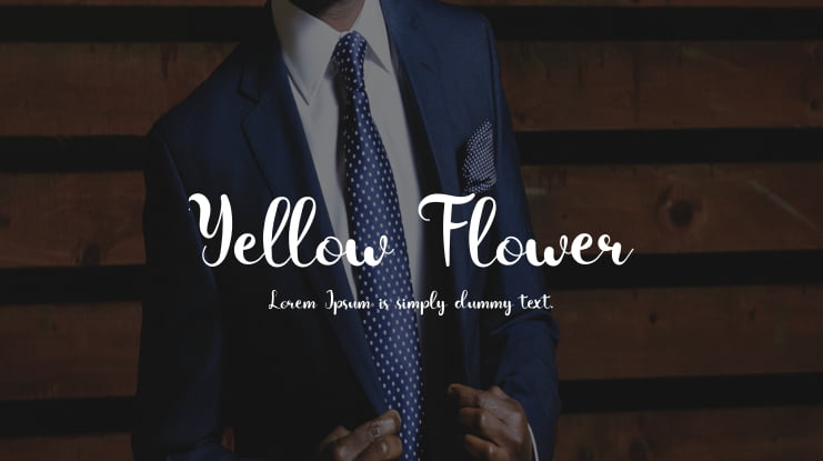Yellow Flower Font