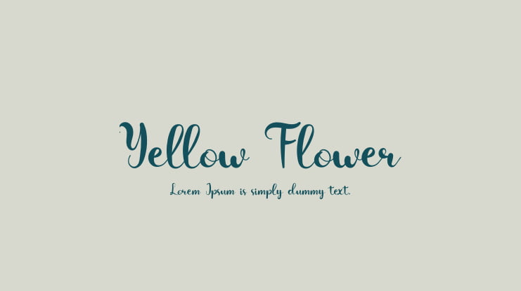 Yellow Flower Font
