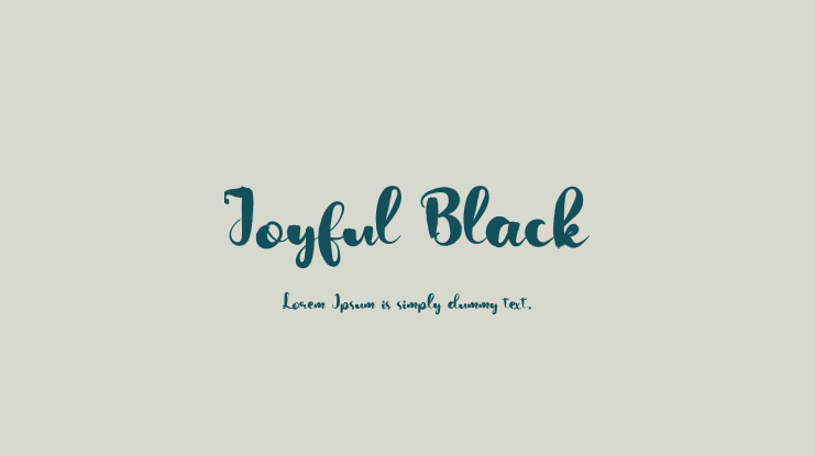 Joyful Black Font