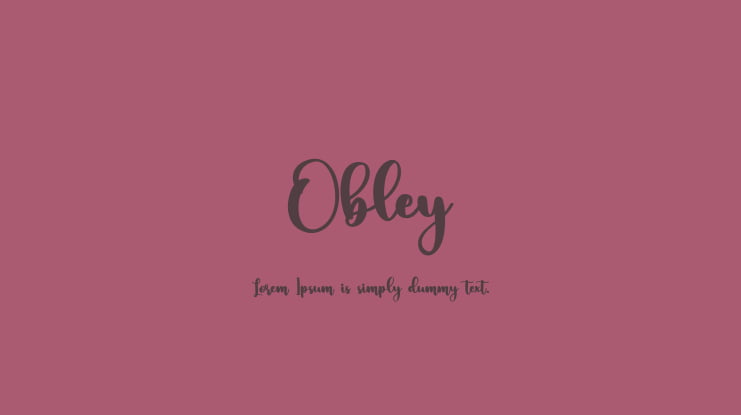 Obley Font