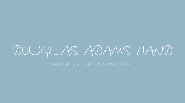 Douglas Adams Hand Font