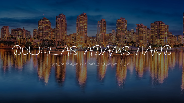 Douglas Adams Hand Font