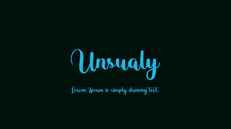 Unsualy Font
