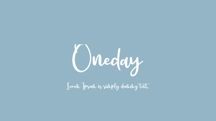 Oneday Font