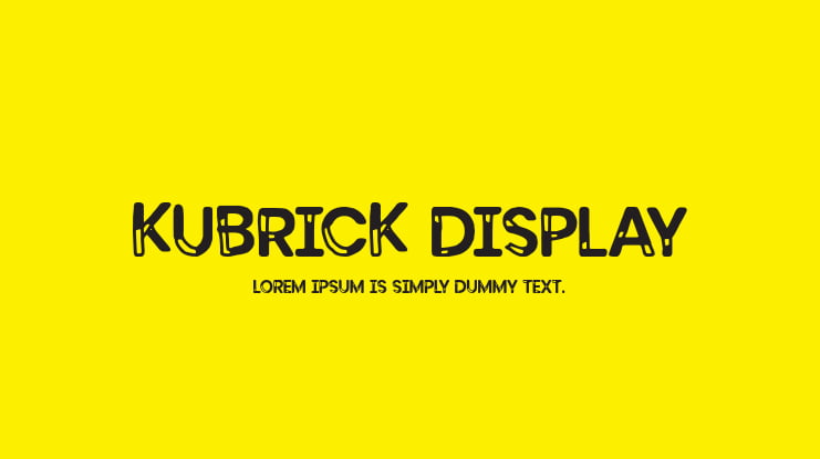 Kubrick Display Font