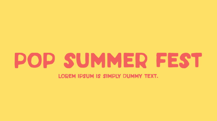 Pop Summer Fest Font