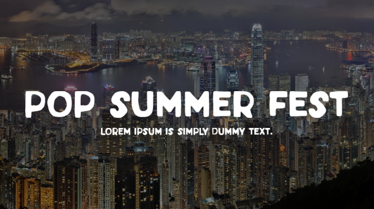 Pop Summer Fest Font
