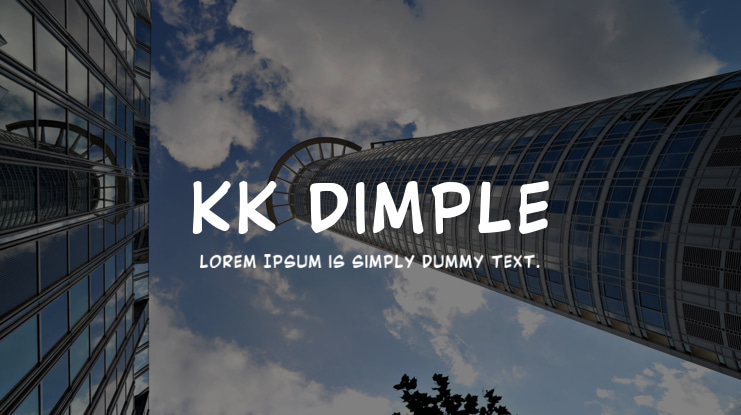 Kk Dimple Font