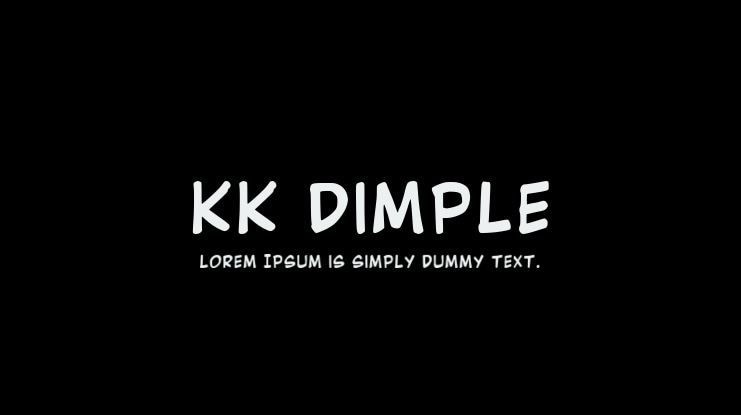 Kk Dimple Font