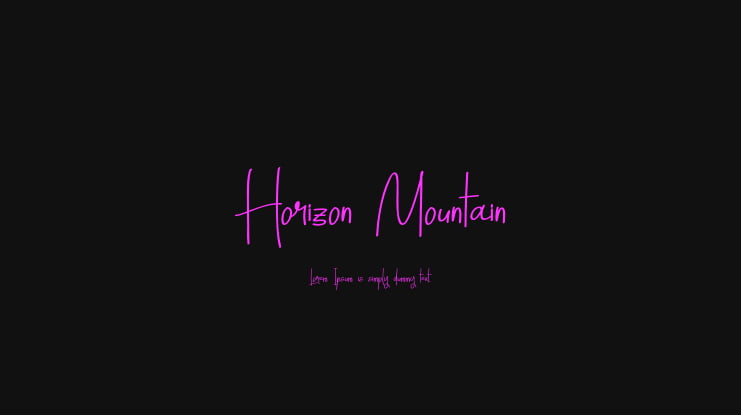 Horizon Mountain Font