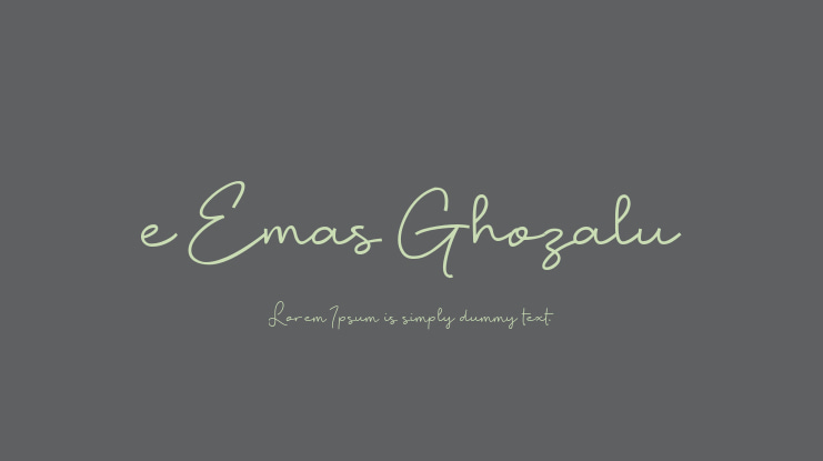 e Emas Ghozalu Font