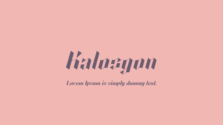 Kalosgon Font Family