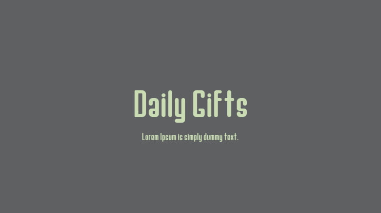 Daily Gifts Font Family
