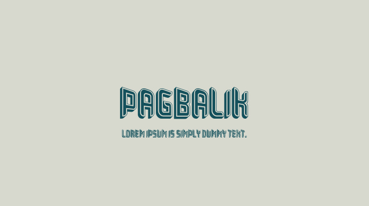 Pagbalik Font