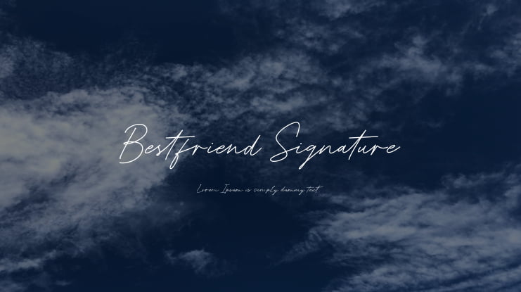 Bestfriend Signature Font