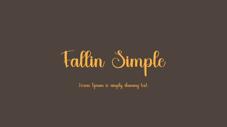 Fallin Simple Font