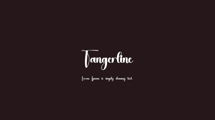 Tangerline Font