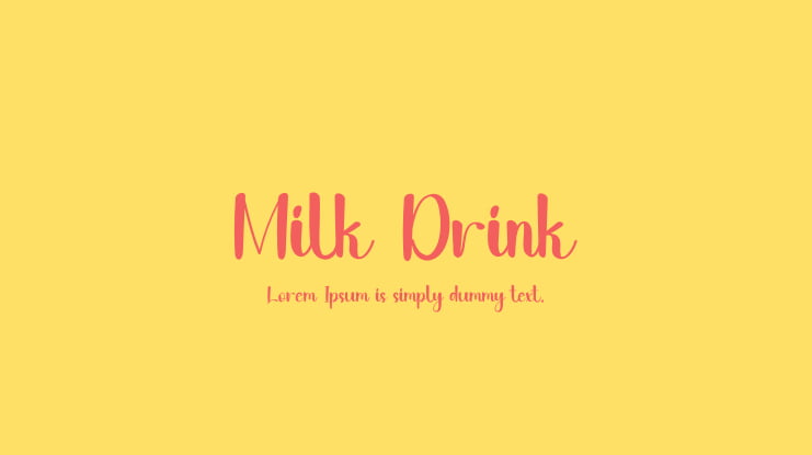 Milk Drink Font