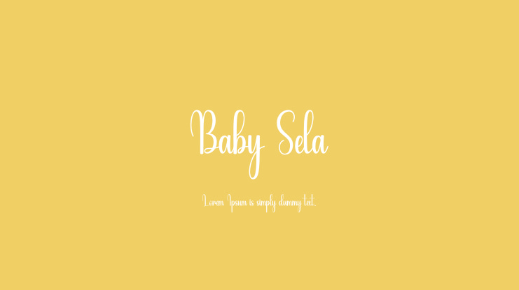 Baby Sela Font