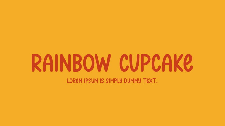 RAINBOW CUPCAKE Font