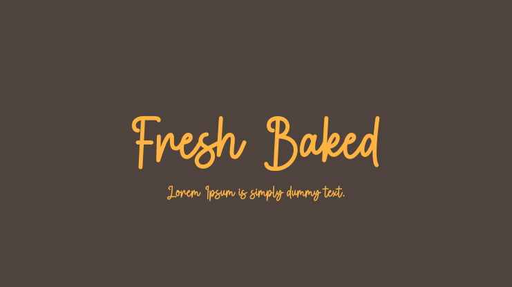 Fresh Baked Font
