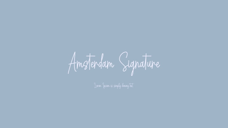 Amsterdam Signature Font