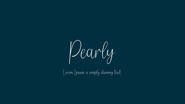 Pearly Font
