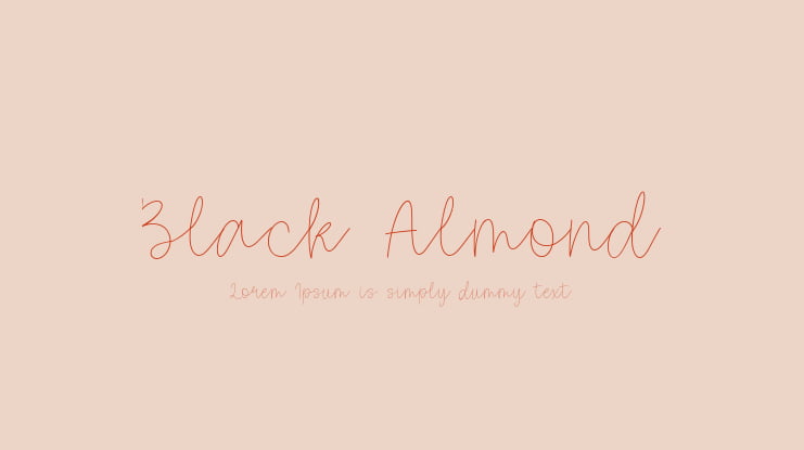 Black Almond Font