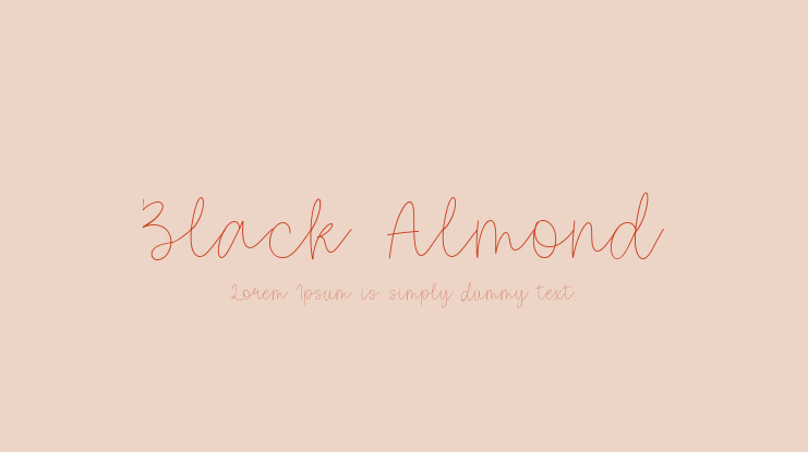 Black Almond Font
