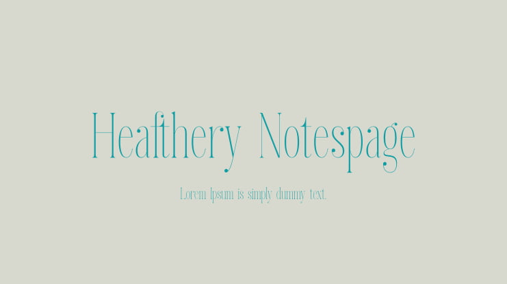 Heafthery Notespage Font