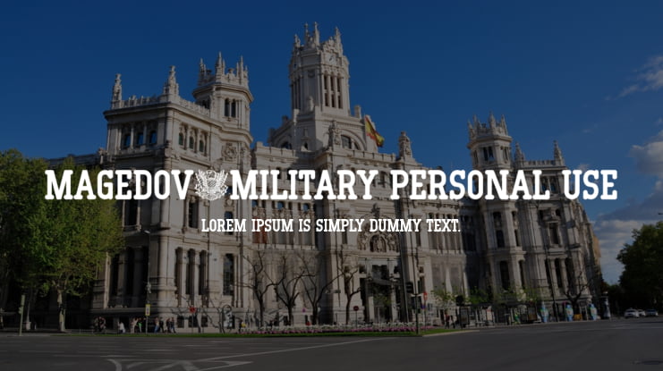 Magedov Military PERSONAL USE Font