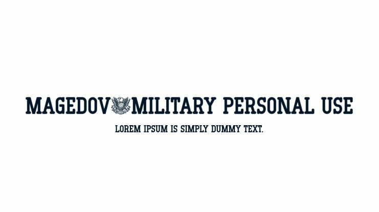 Magedov Military PERSONAL USE Font
