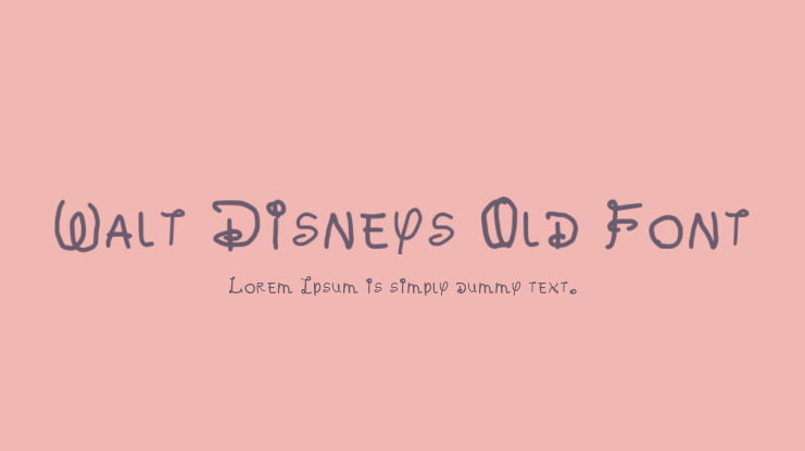 Walt Disneys Old Font