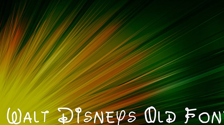 Walt Disneys Old Font
