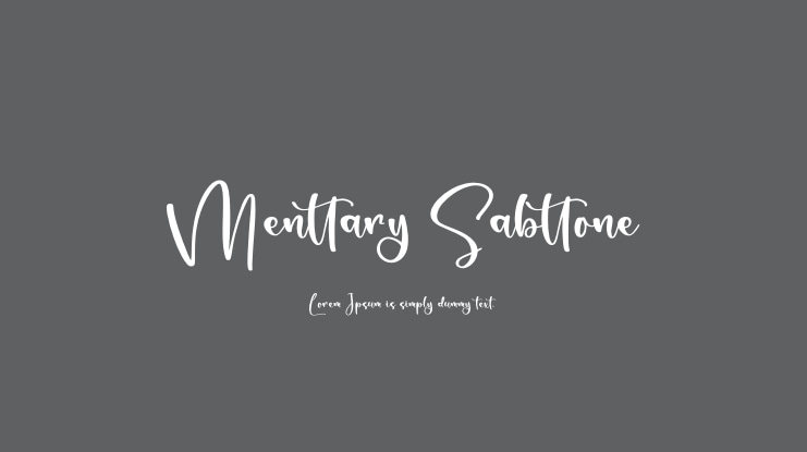 Menttary Sabttone Font