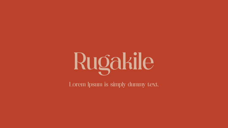 Rugakile Font