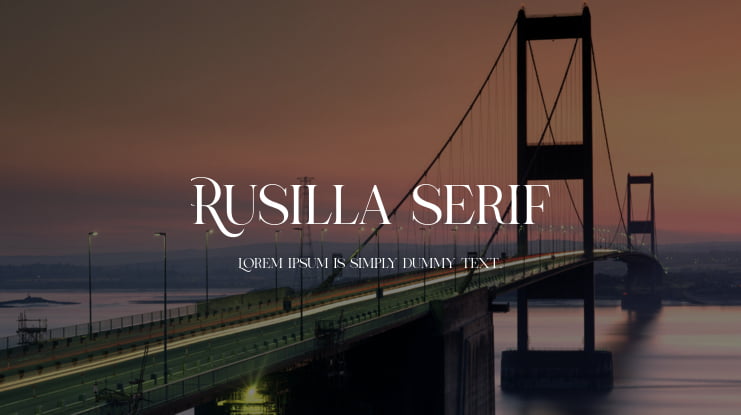 Rusilla serif Font Family