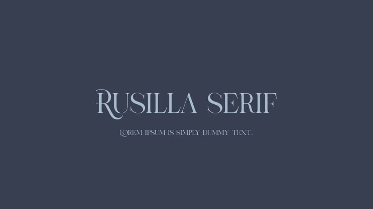Rusilla serif Font Family