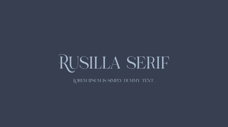 Rusilla serif Font Family