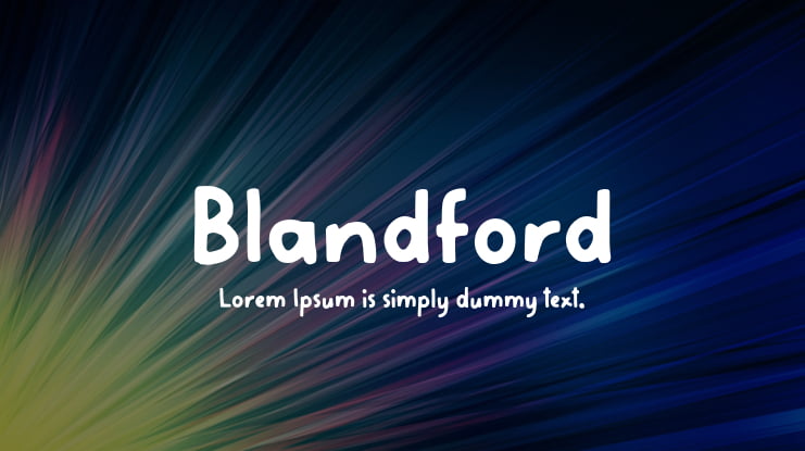 Blandford Font
