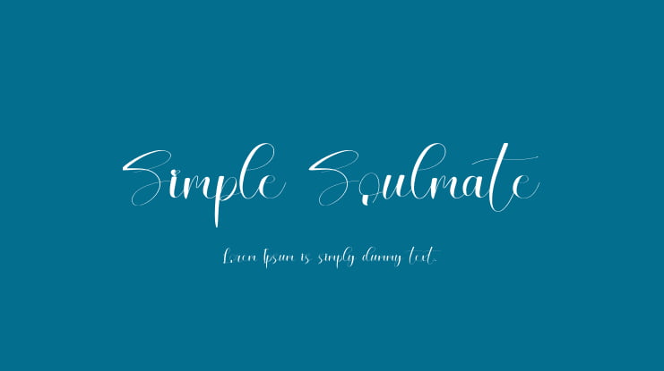 Simple Soulmate Font